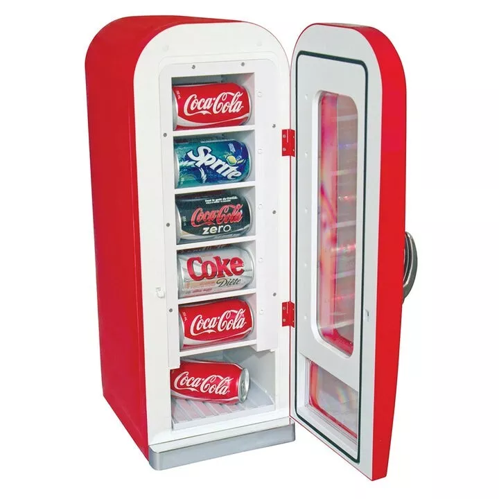 Retro Coca Cola Vending Fridge 10 Can Machine Mini